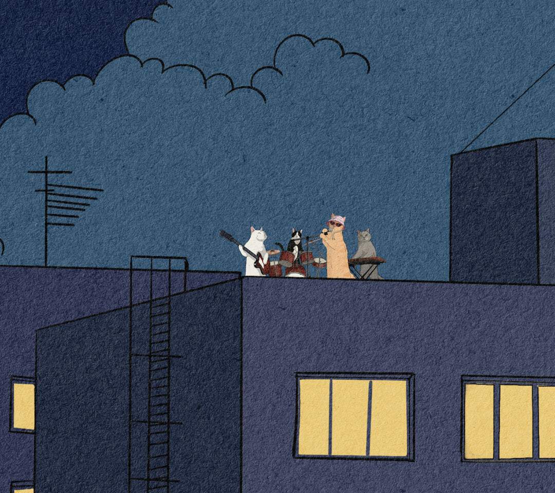 Poster "Cats On The Roof"