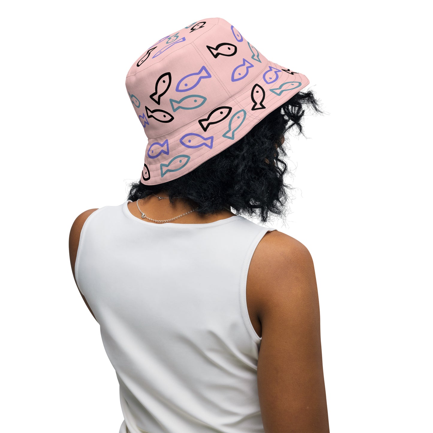 Reversible Bucket Hat "Fishes"