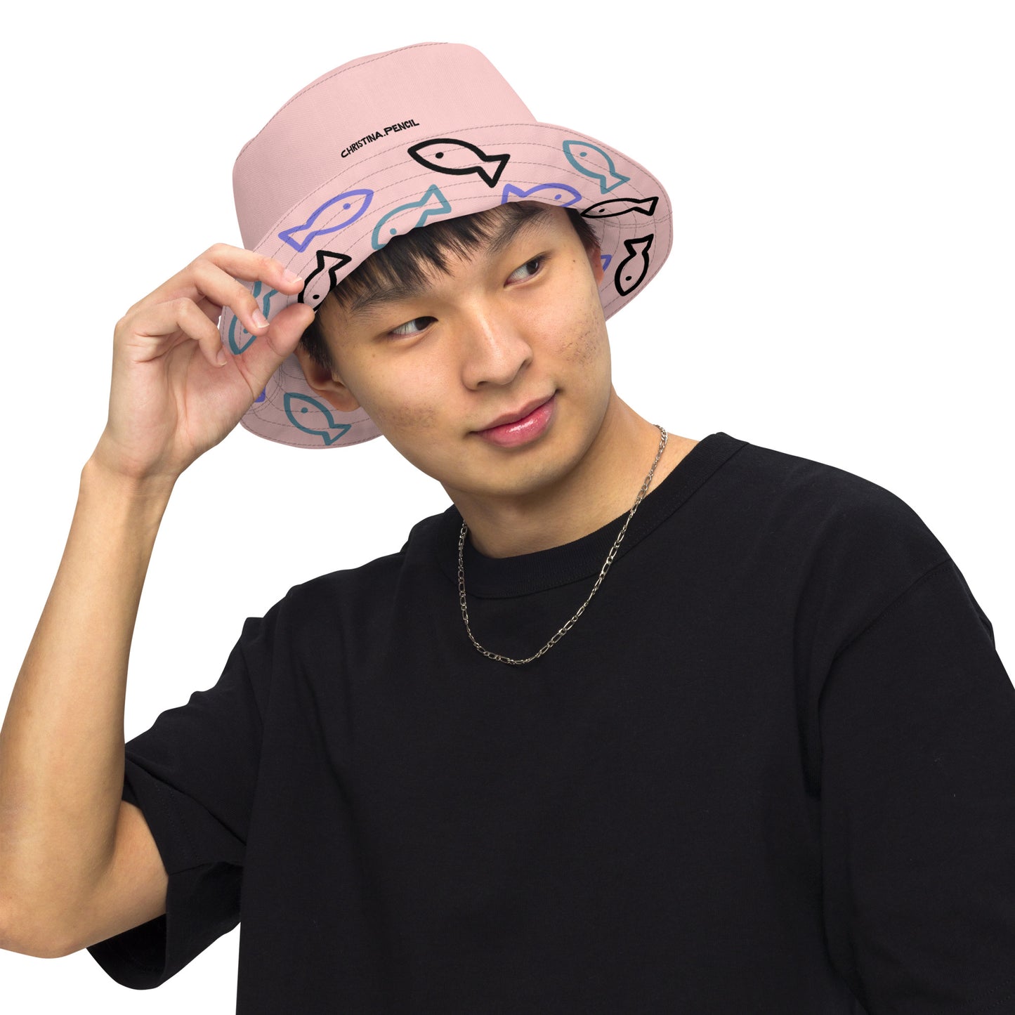 Reversible Bucket Hat "Fishes"