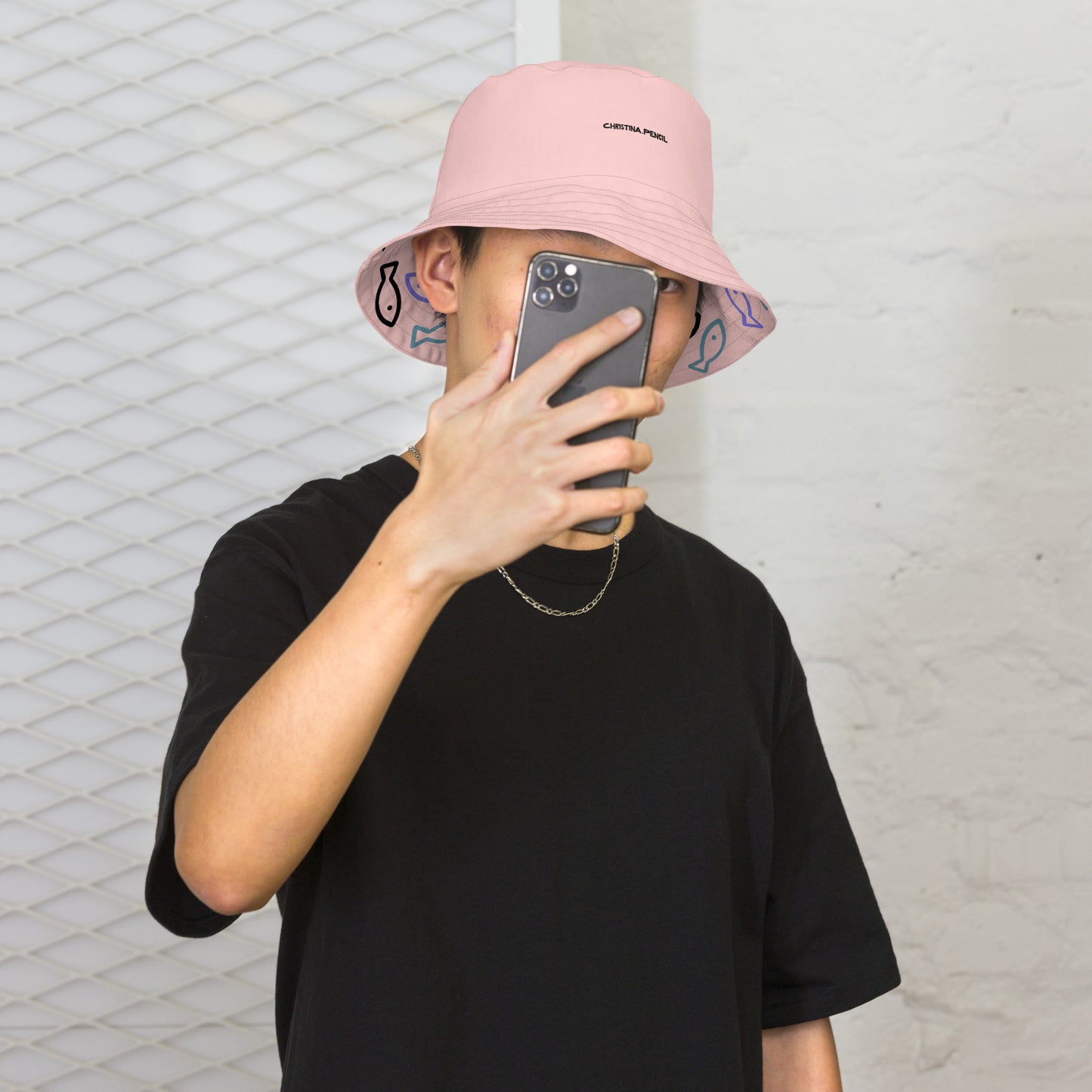 Reversible Bucket Hat "Fishes"