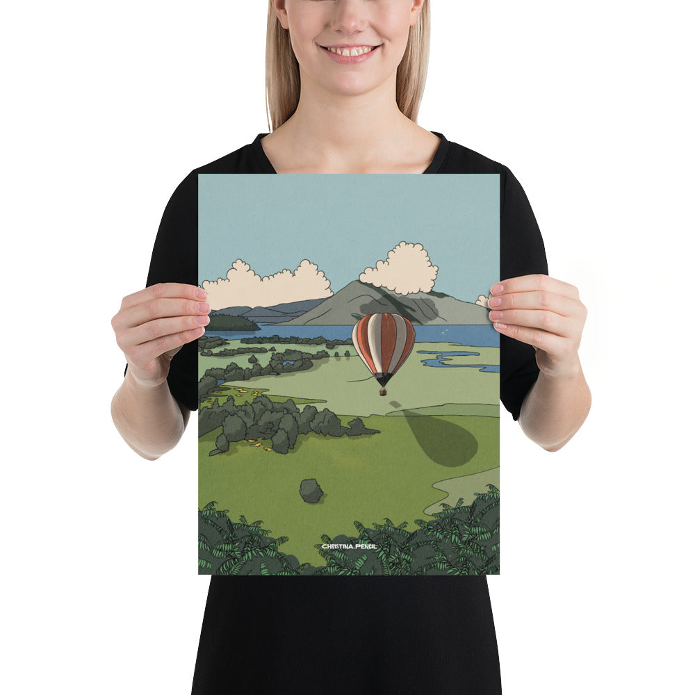 Poster "Balloon and Gorgeous View"