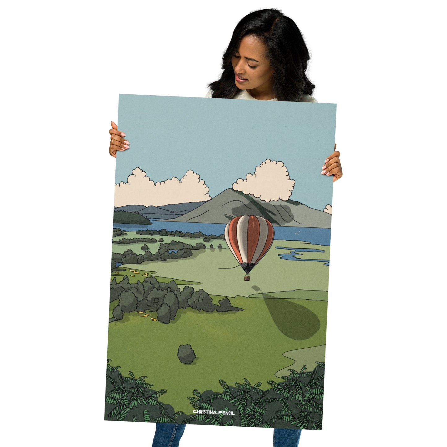 Poster "Balloon and Gorgeous View"