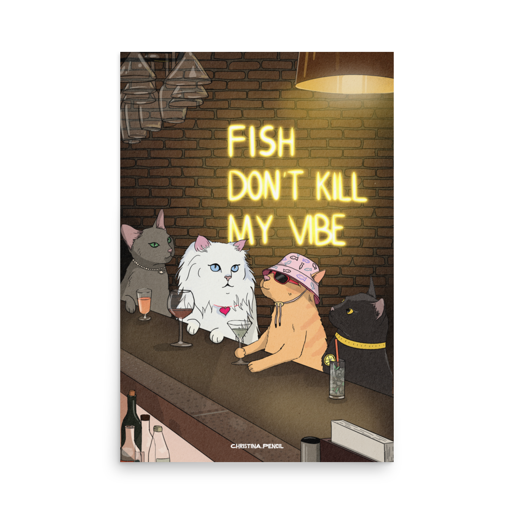 Poster "Cats At The Bar"