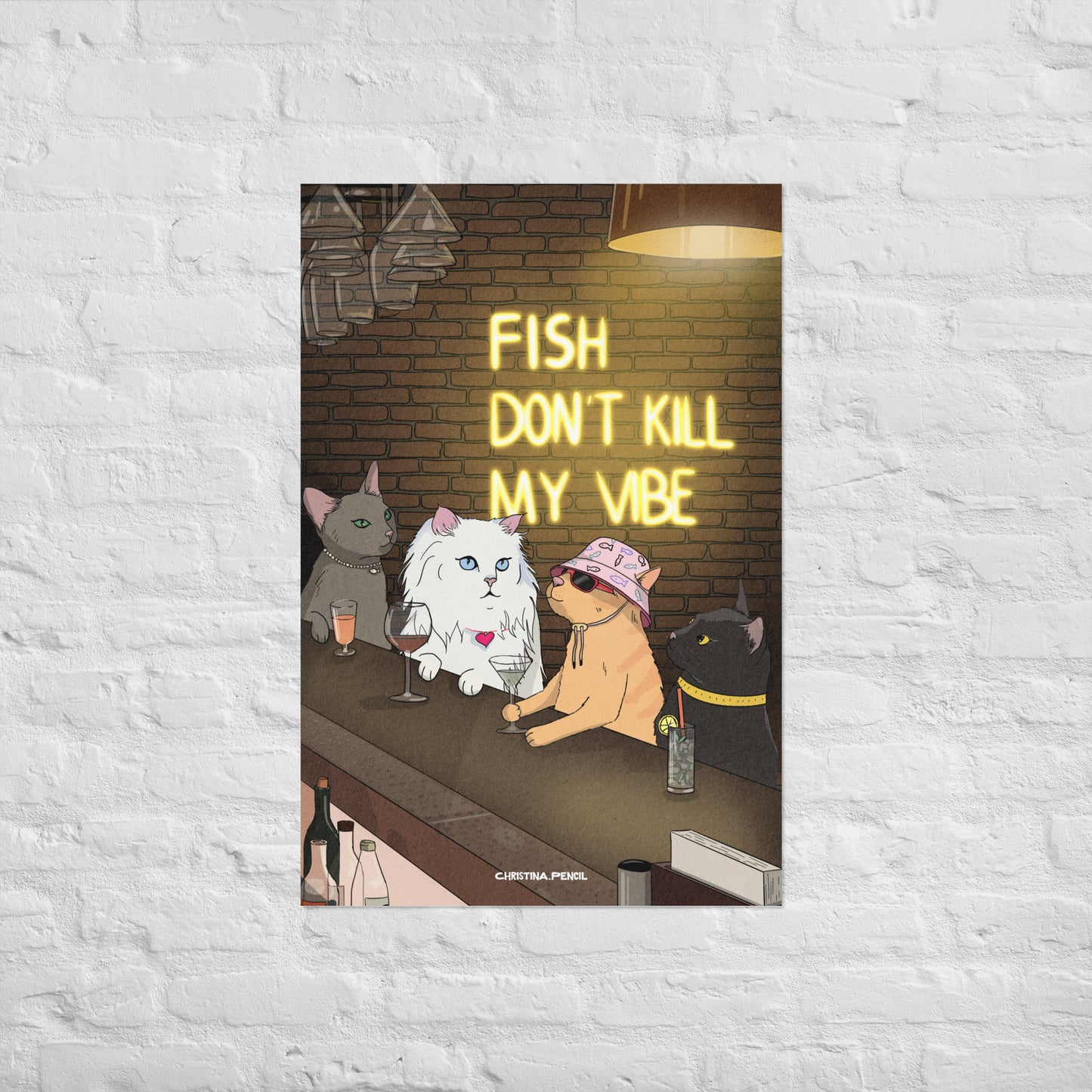 Poster "Cats At The Bar"