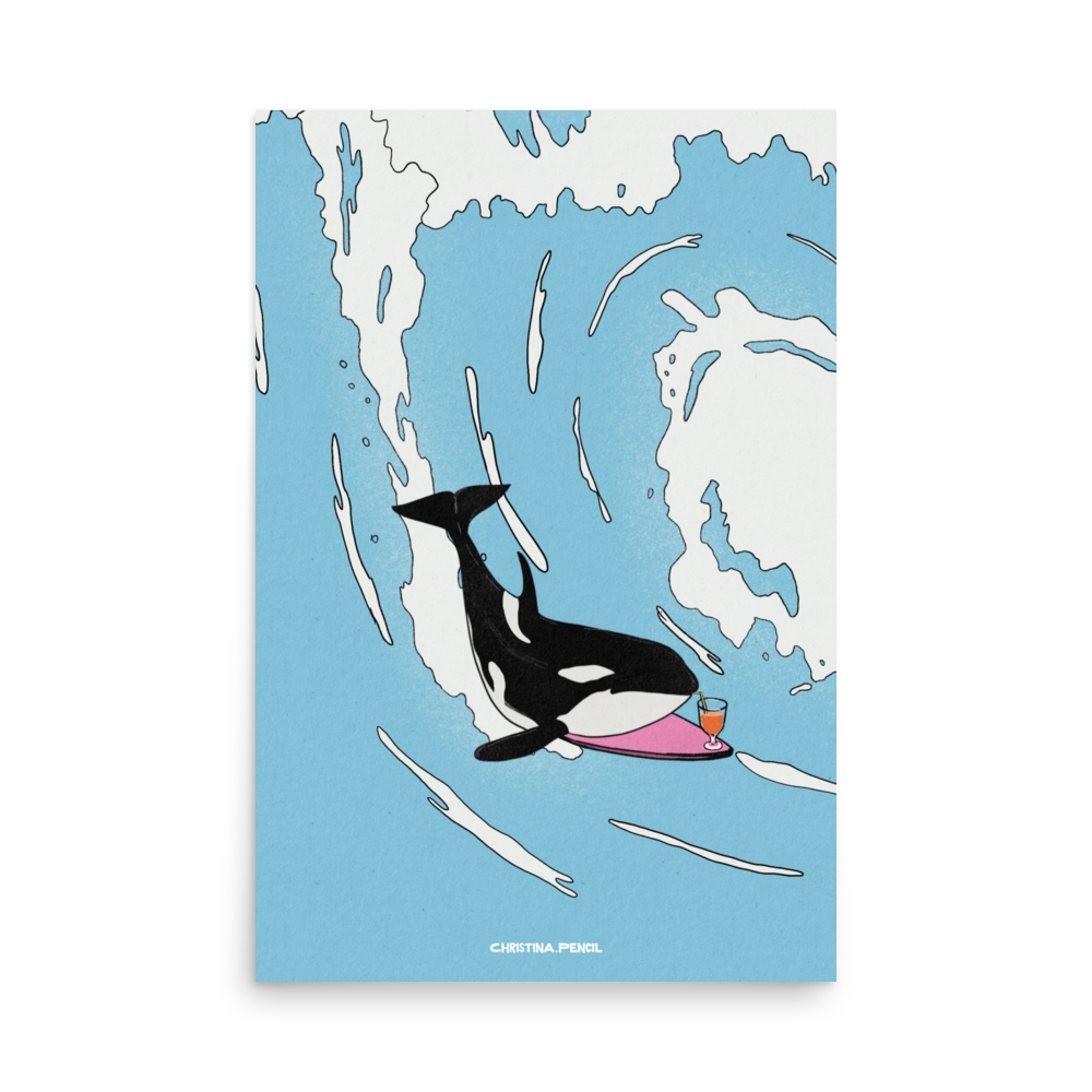 Poster "Whale On The Wave"