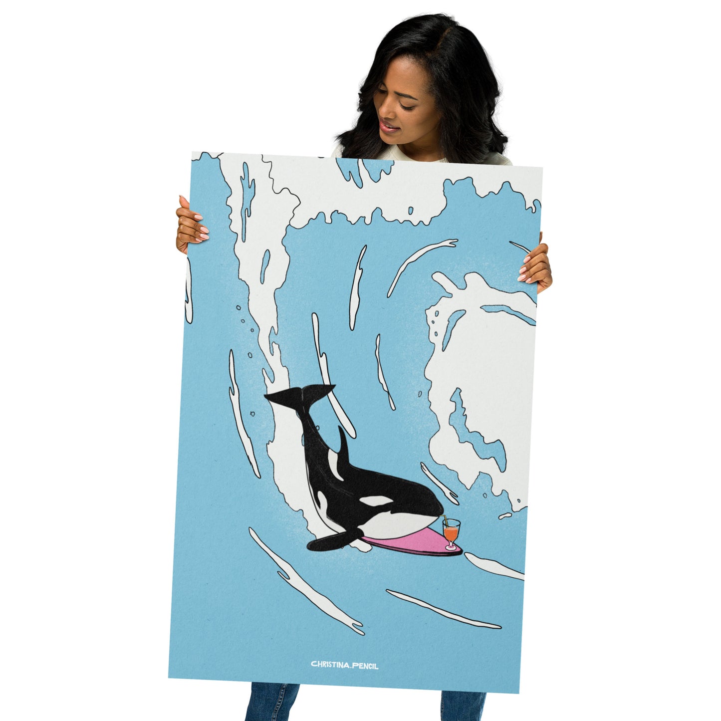 Poster "Whale On The Wave"